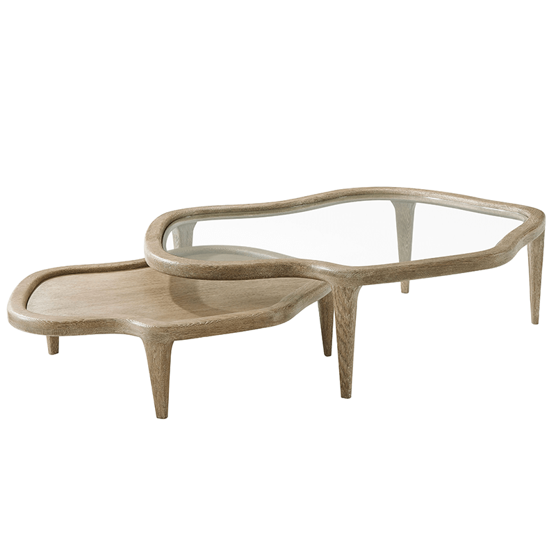 Stacked wooden Tide cocktail table