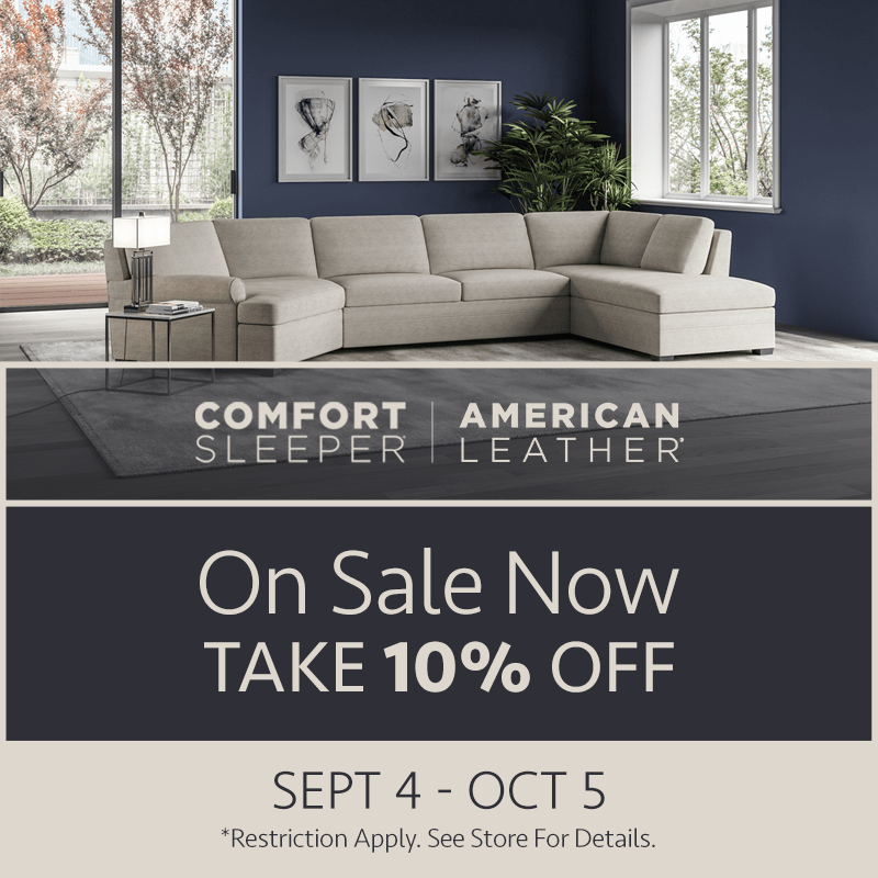 American Leather Comfort Sleeper Sale (Valid From: September 4, 2020 to October 5, 2020)