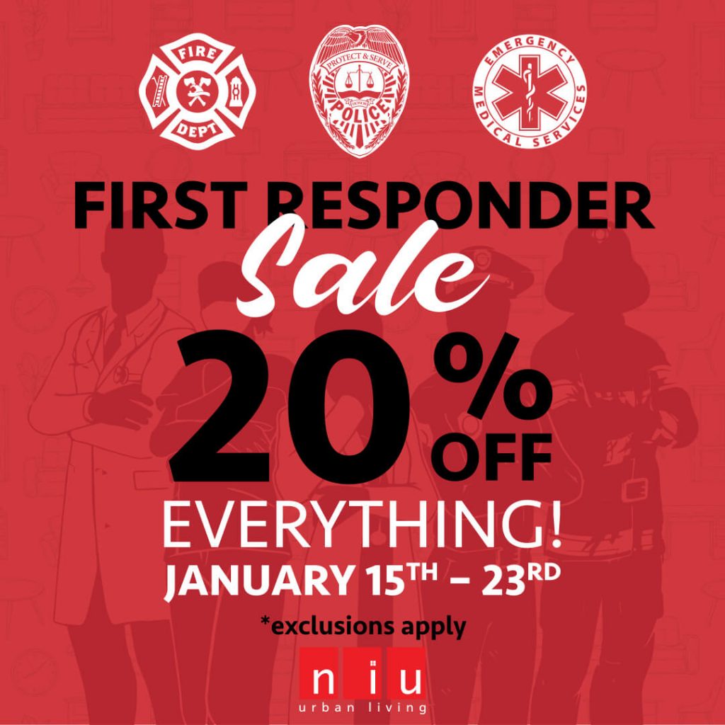 First Responders Sale 2021 (Valid From: January 15, 2021 to January 31, 2021)