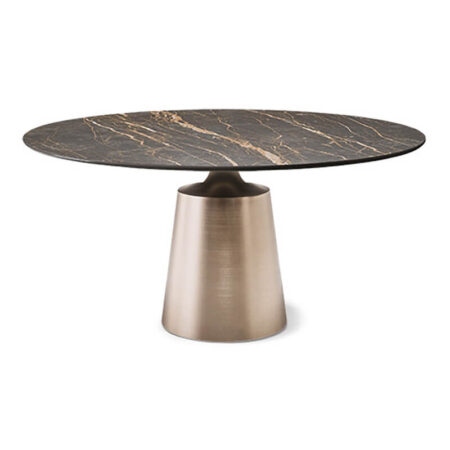 yoda ceramic table with brass base product shot