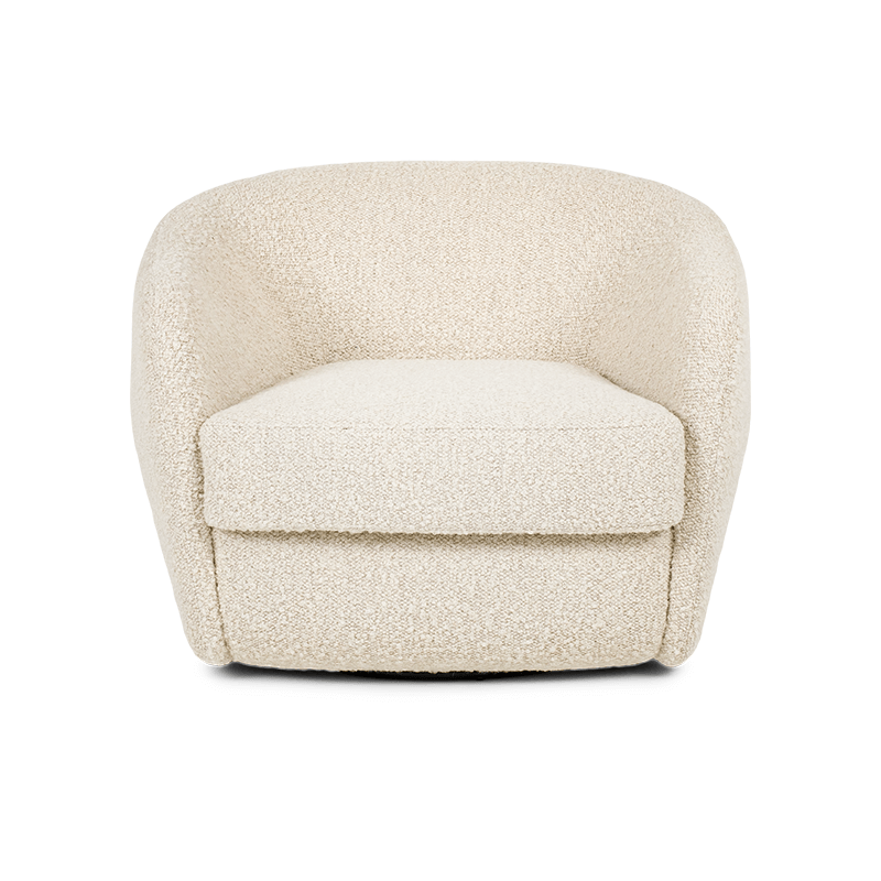 berger2 Berger accent chair in a cream fabric arm chair with curve and swivel product image