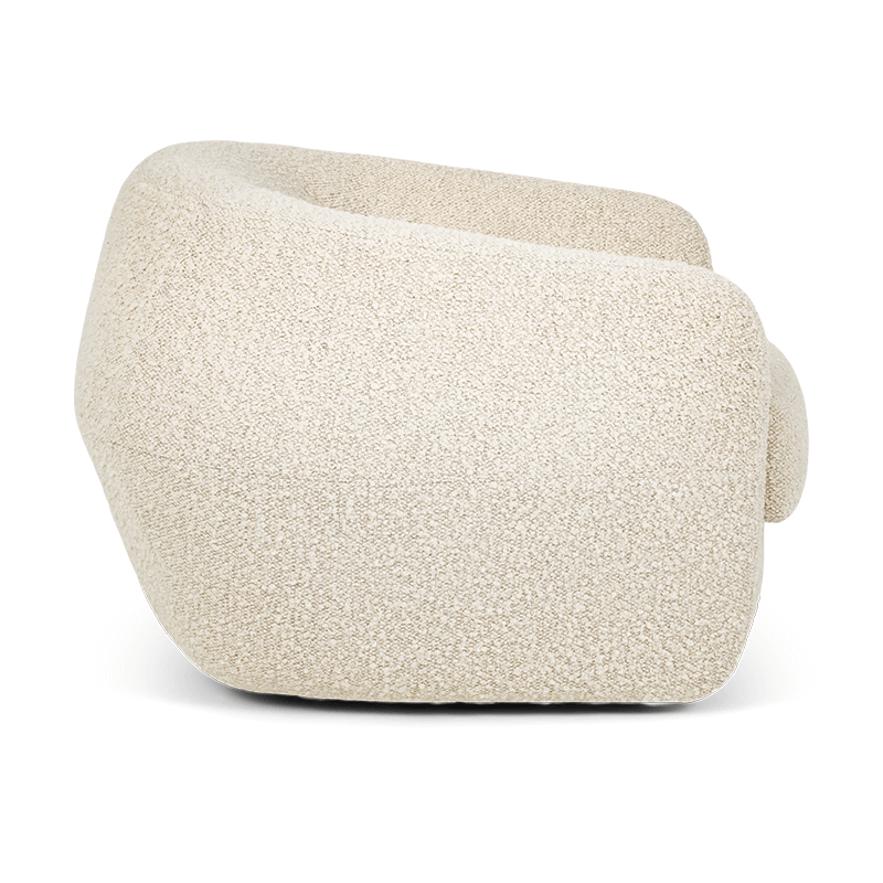 berger3 Berger accent chair in a cream fabric arm chair with curve and swivel product image by American Leather