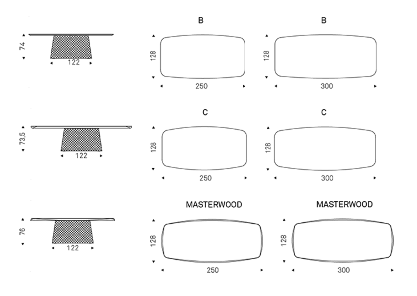 Screenshot 2023-08-14 at 6.26.28 PM Dining table measurements in centimeters.