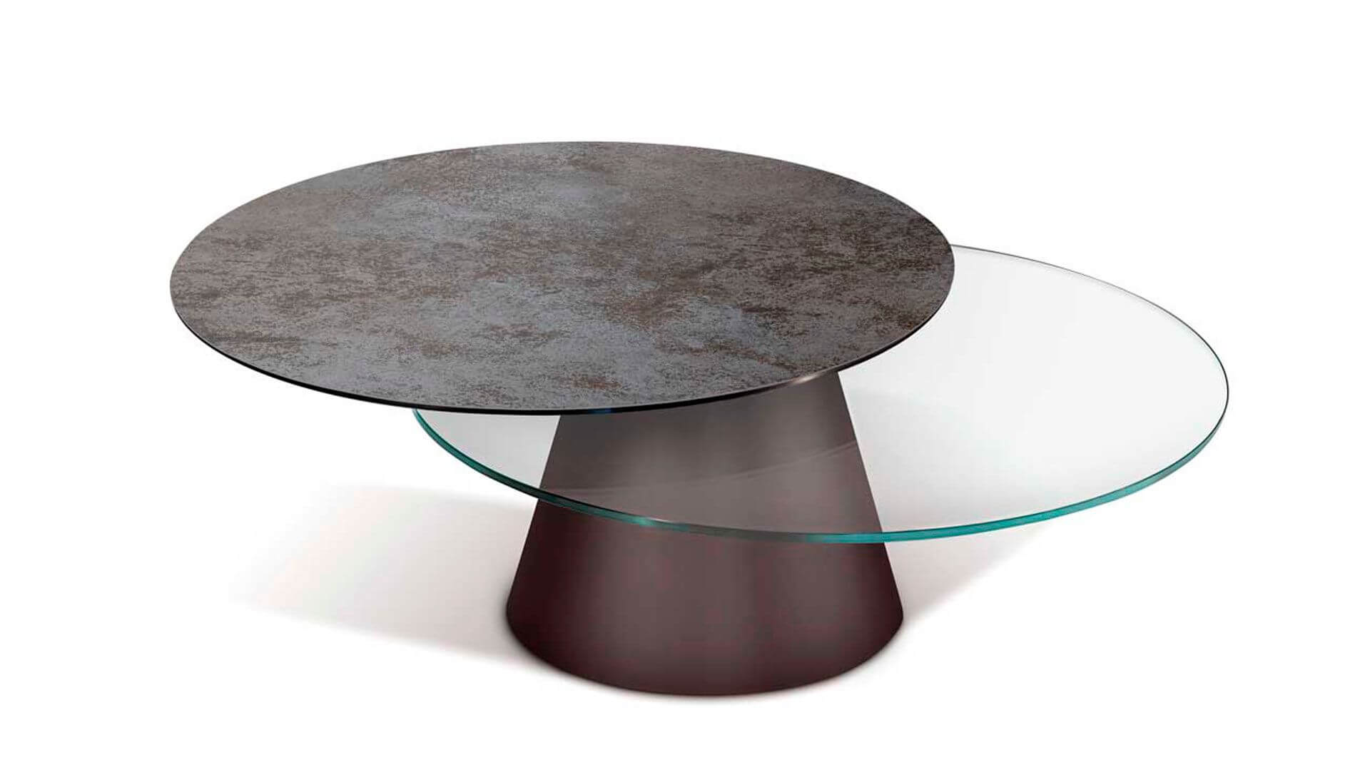 girotondo-tavolino-coffeetable-web3 round two top coffee table in ceramic and glass combination