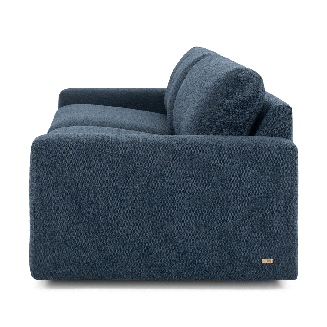 montarasideview blue sofa Montara by American Leather from Elements collection side view silhouette image available in McAllen, TX at Niu Urban Living furniture store.