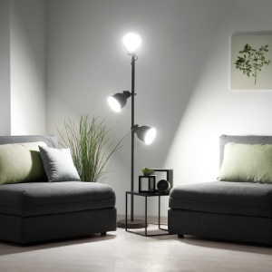Elegant living room interior with sectional sofa