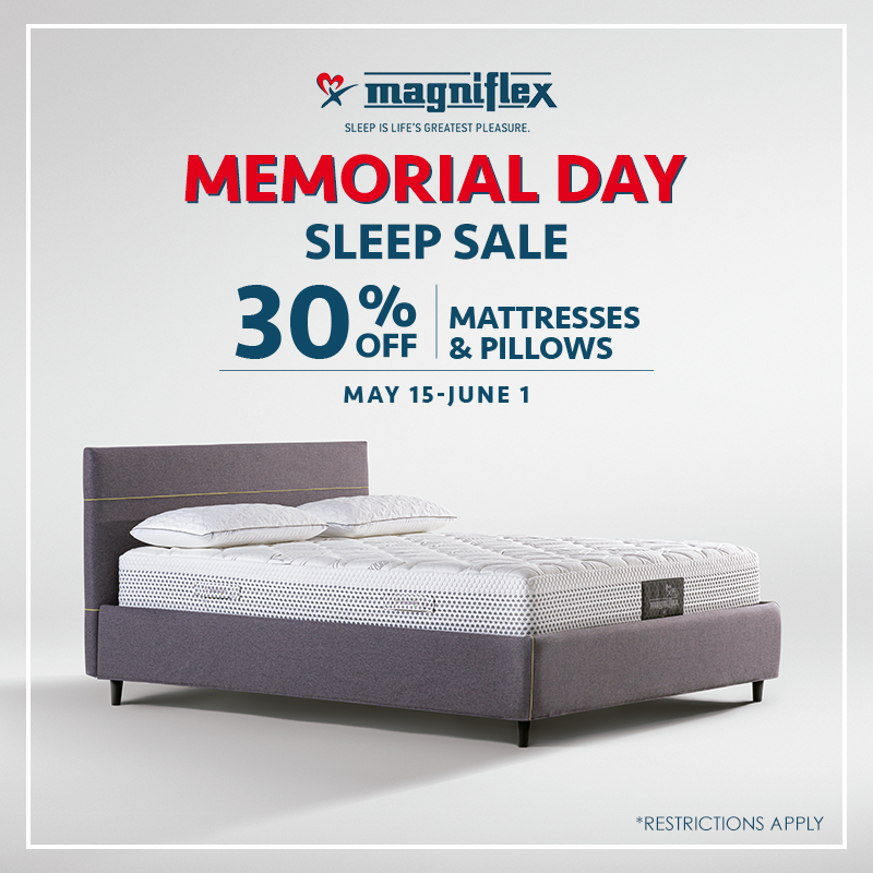 Magniflex Memorial Day Sleep Sale (Valid Till: June 1, 2026)